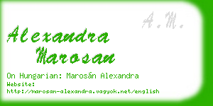 alexandra marosan business card