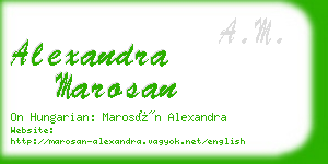 alexandra marosan business card